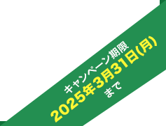 キャンペーン期限 2024年3月29日（金）まで