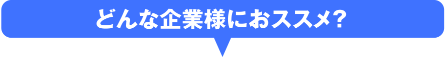 どんな企業様におススメ？
